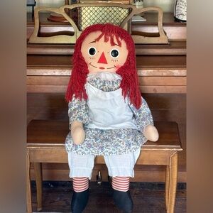 Rare Vintage 1960's XL Annabelle The Original Knickerbocker Raggedy Ann Doll